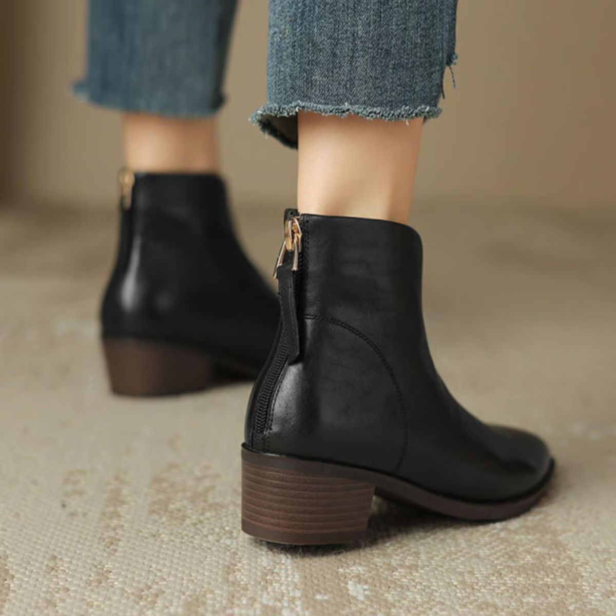 Camille | Bottes de Luxe avec Petit Talon