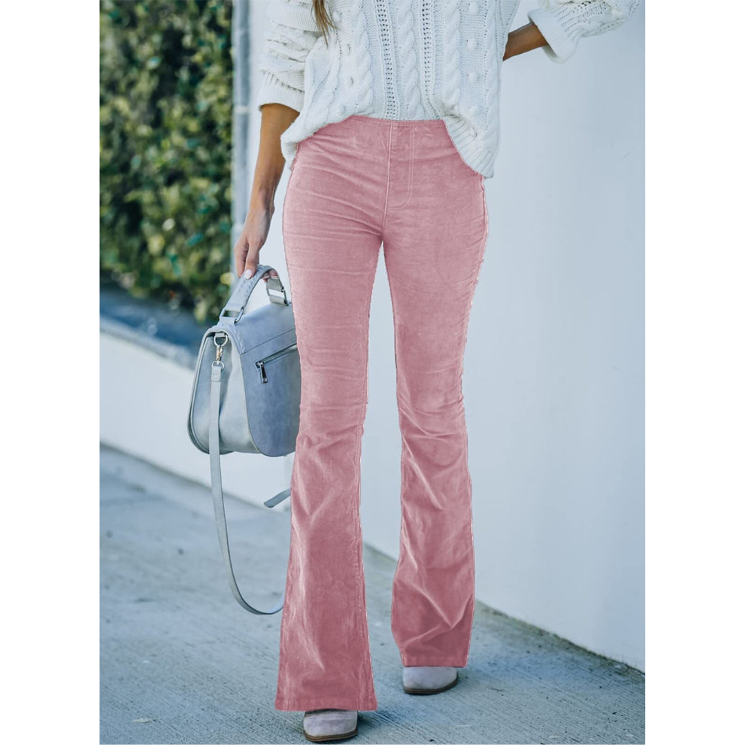 Estelle I Pantalons Flare en Velours Côtelé