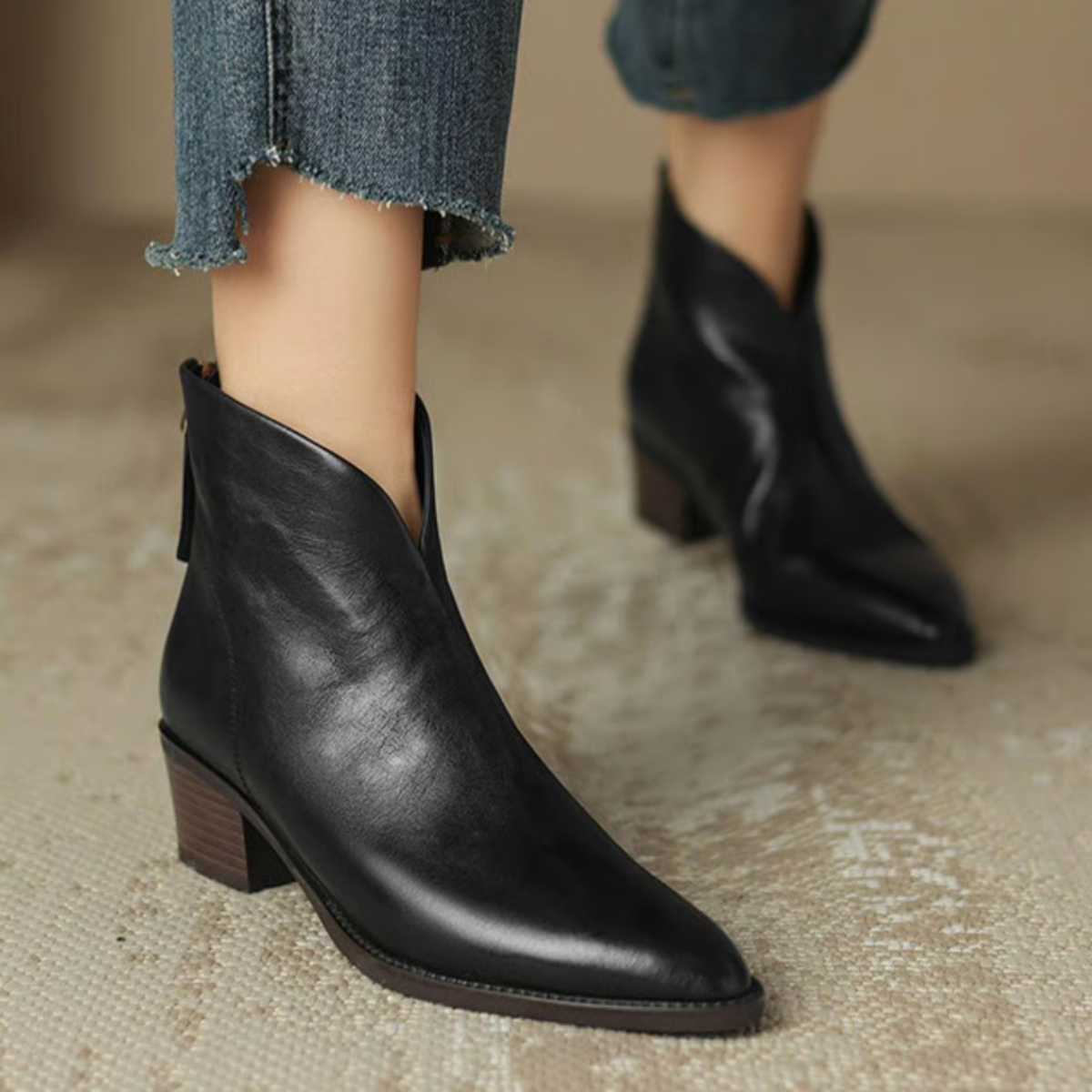 Camille | Bottes de Luxe avec Petit Talon