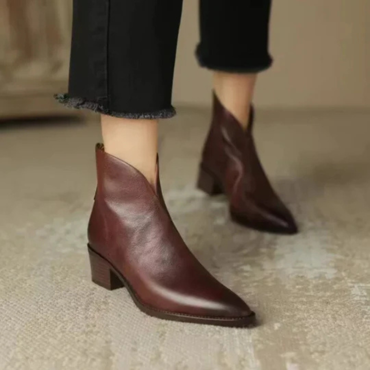 Camille | Bottes de Luxe avec Petit Talon