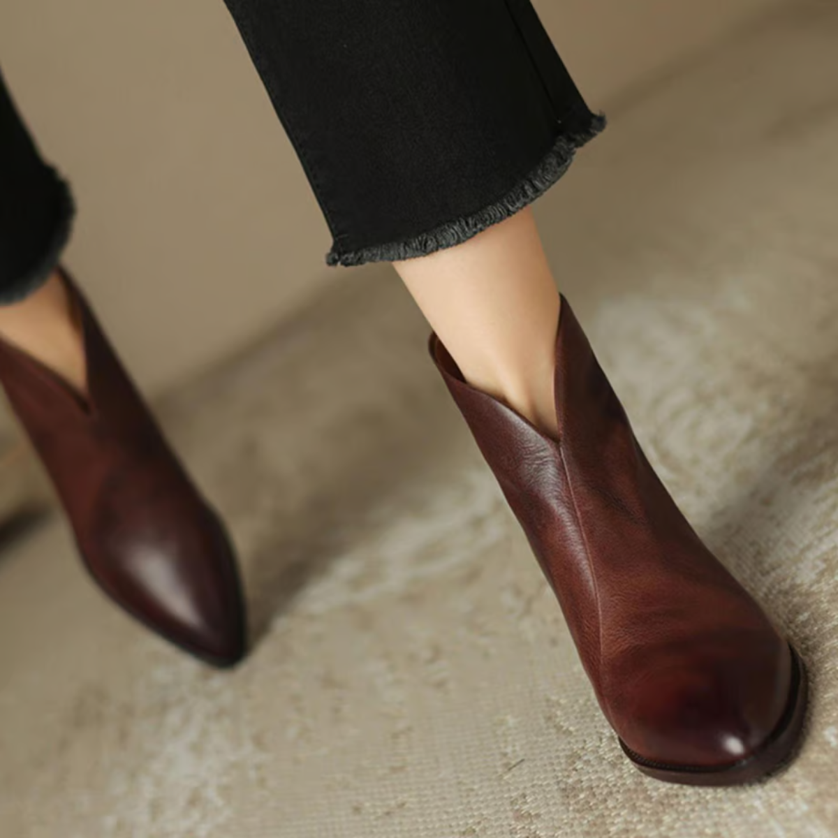 Camille | Bottes de Luxe avec Petit Talon