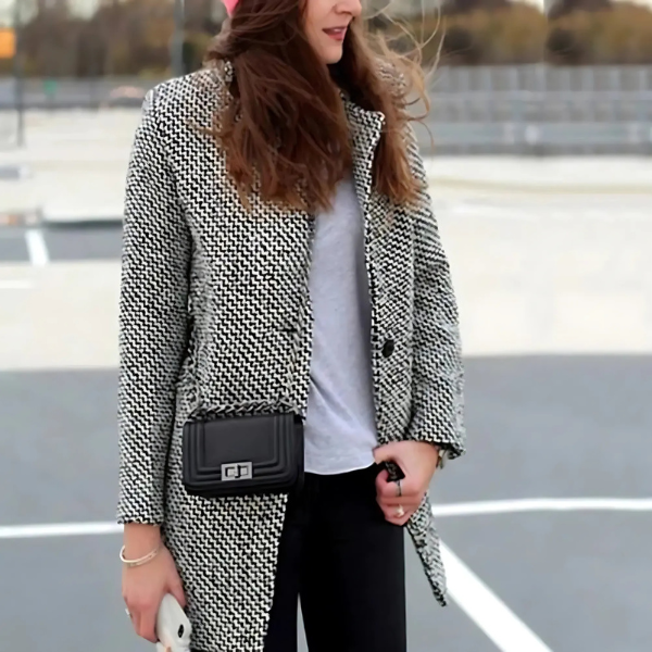CHELSEA™ | MANTEAU LONG À RAYURES