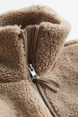 Léana – Manteau en Teddy Doux