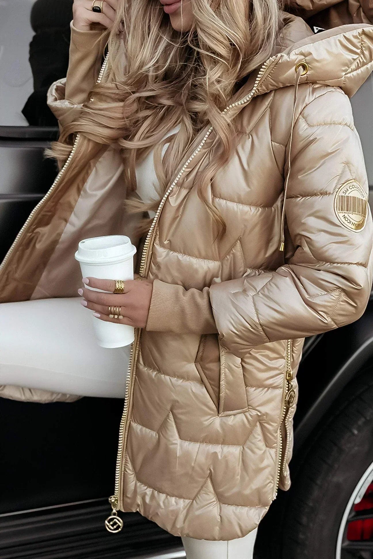 Auriane - Manteau d'Hiver Élégant avec Capuche et Doublure
