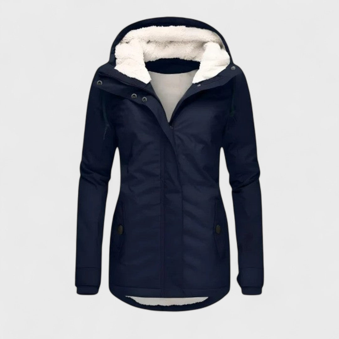 Fabienne – Veste chaude et imperméable avec capuche pour femme