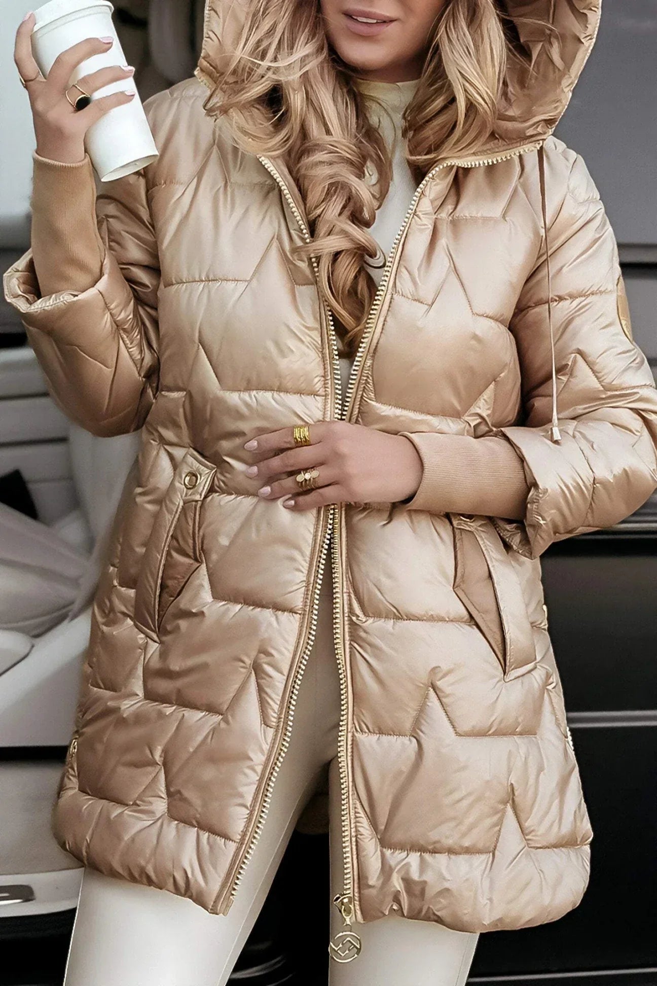Auriane - Manteau d'Hiver Élégant avec Capuche et Doublure