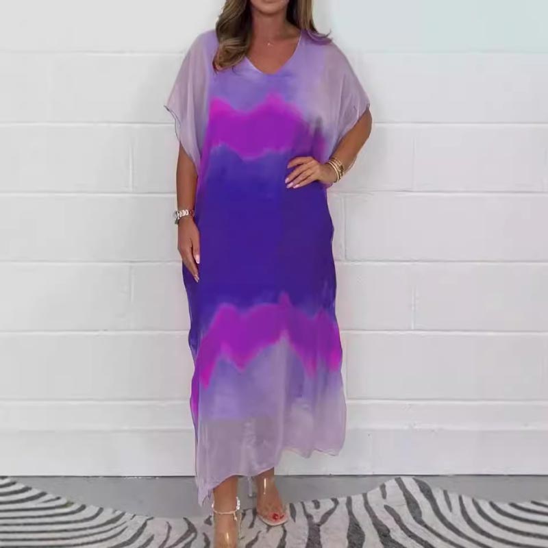 Magalie™ - Robe en mousseline avec effet Dip Dye pour femmes