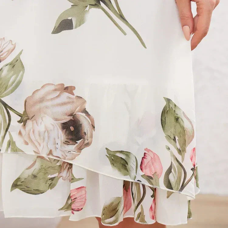 Kalina™ - Robe en mousseline avec pétales de fleurs