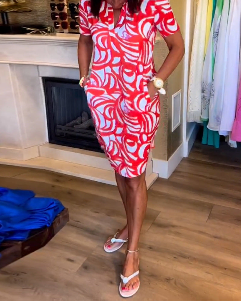 Mira™ - Robe imprimée à décolleté en V