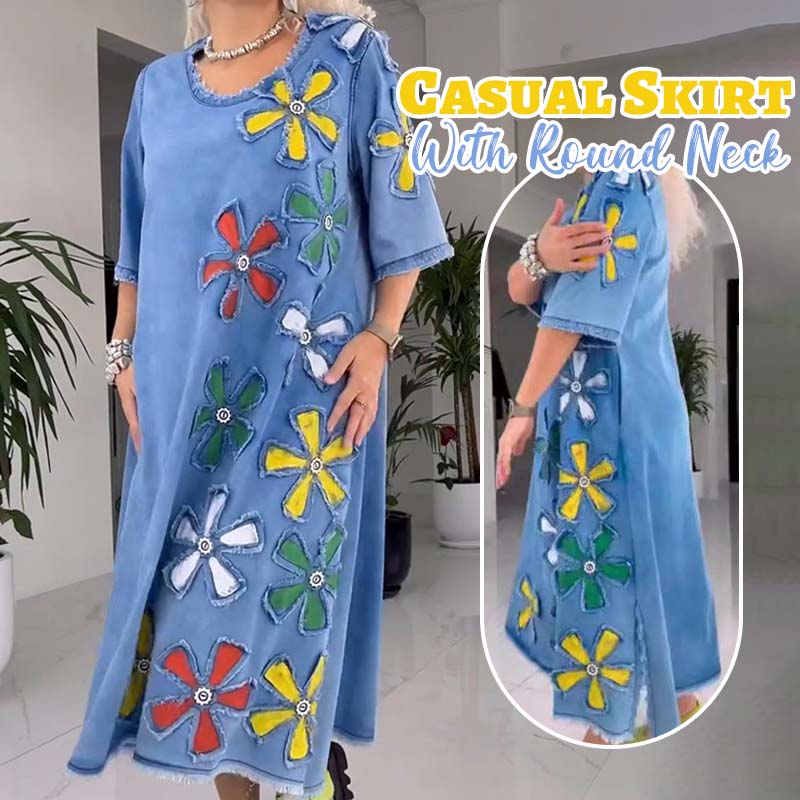 Kalena™ - Robe décontractée avec col rond