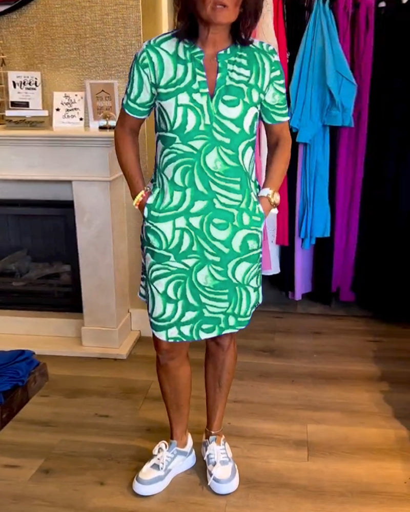 Mira™ - Robe imprimée à décolleté en V