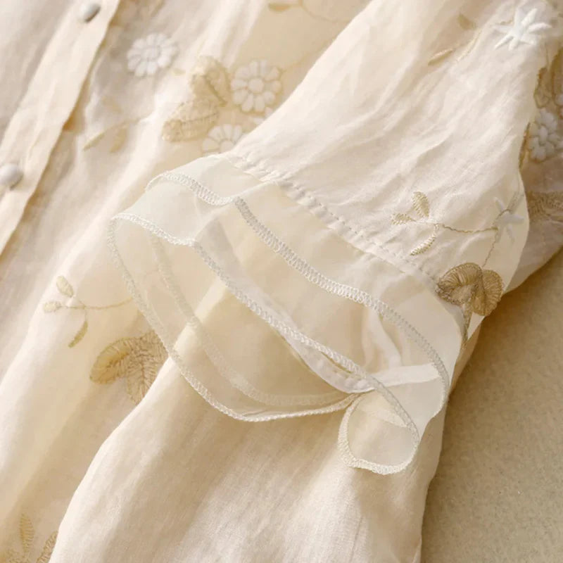 Lauri™ - Blouse brodée