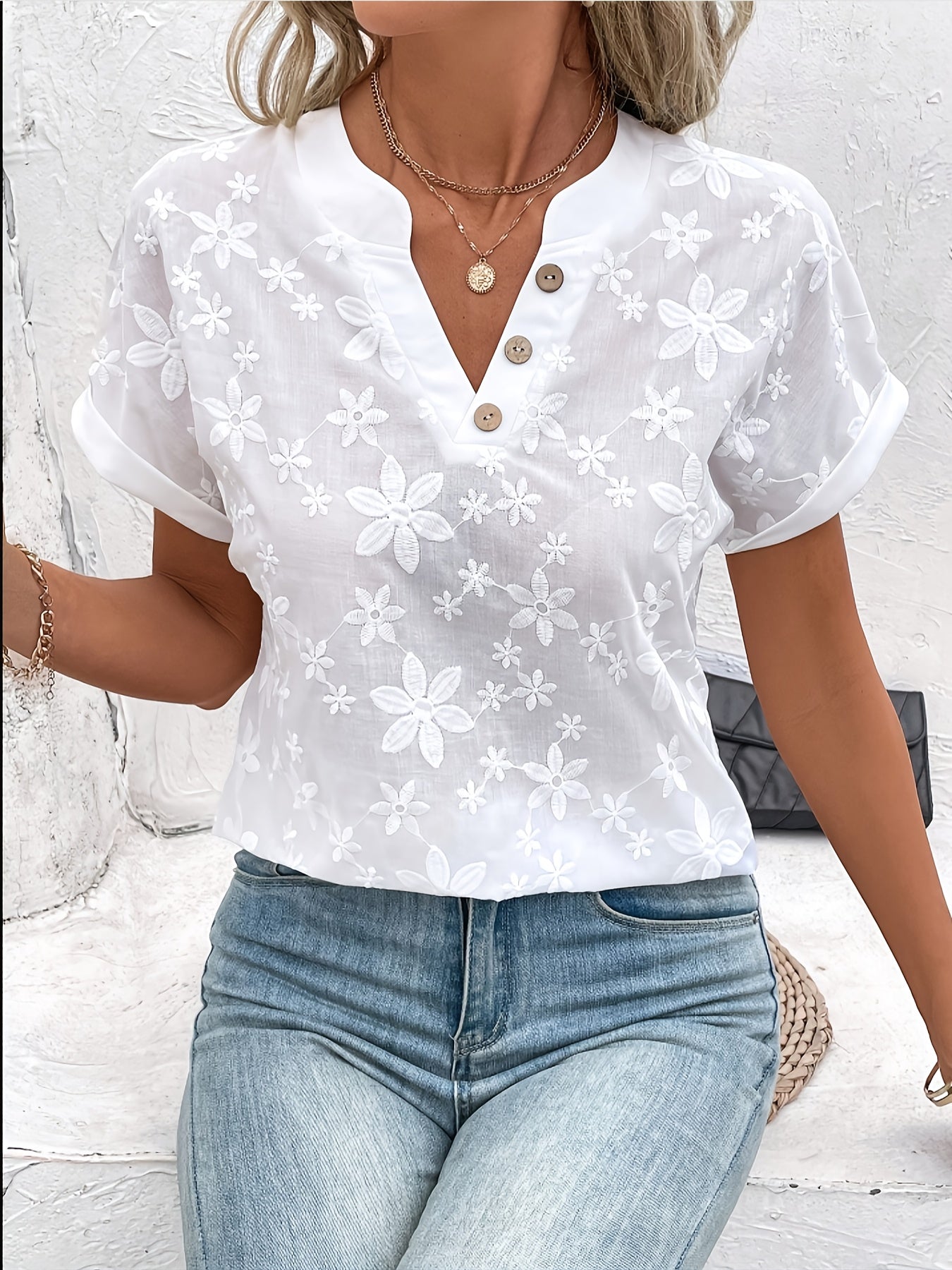 Orianna™ - Blouse Élégante Blanche