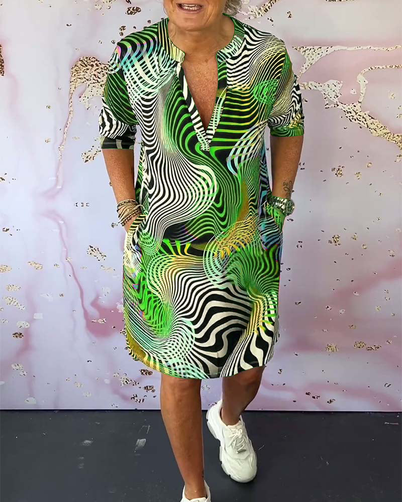 Maina™ - Robe Colorée à Décolleté en V