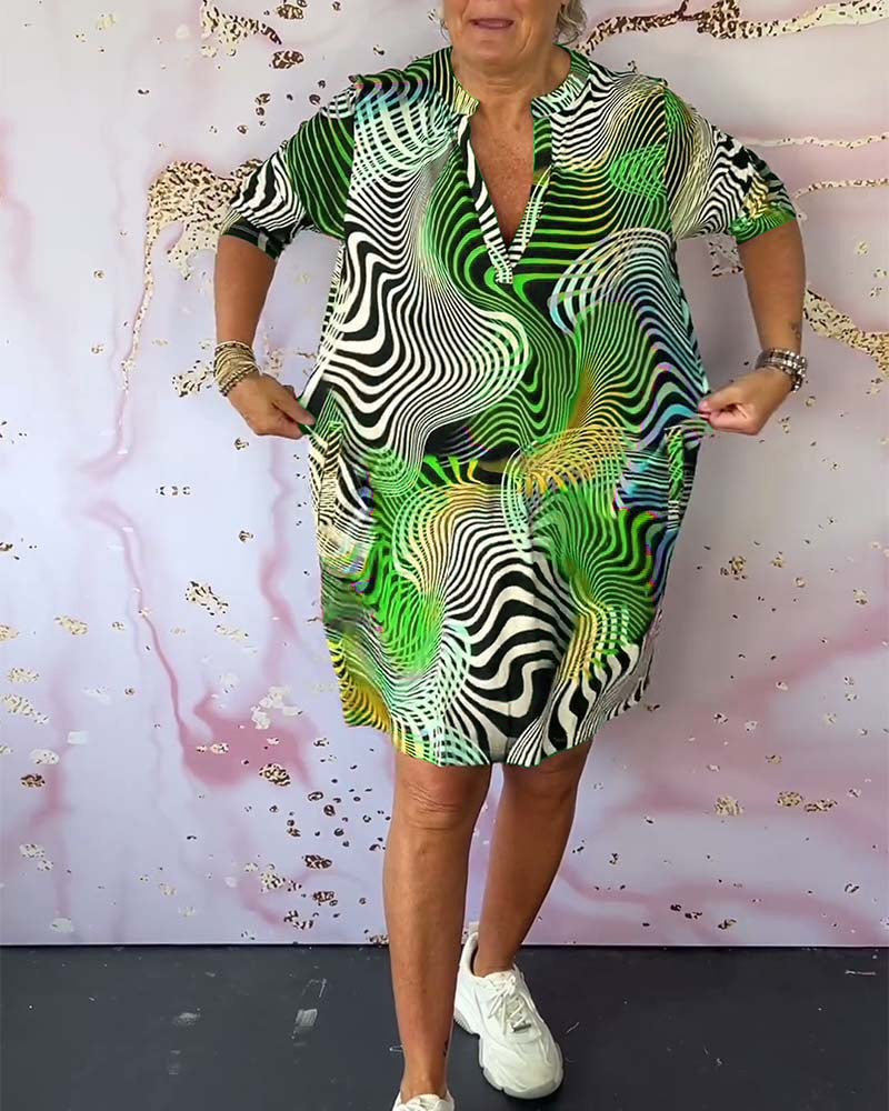 Maina™ - Robe Colorée à Décolleté en V