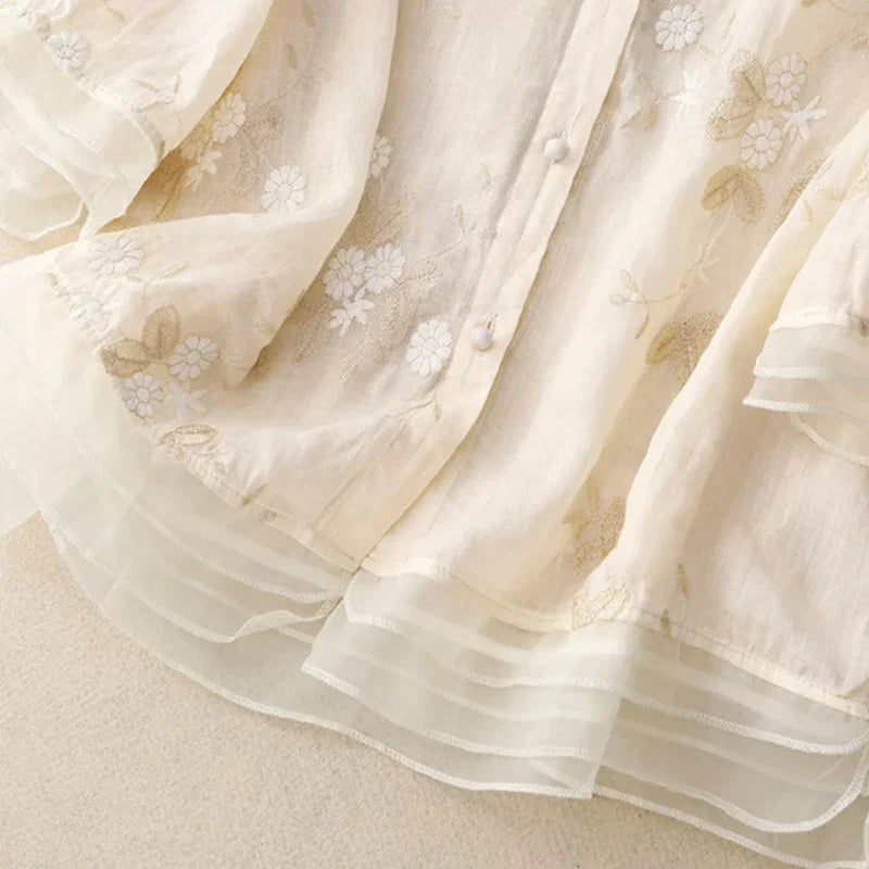 Lauri™ - Blouse brodée