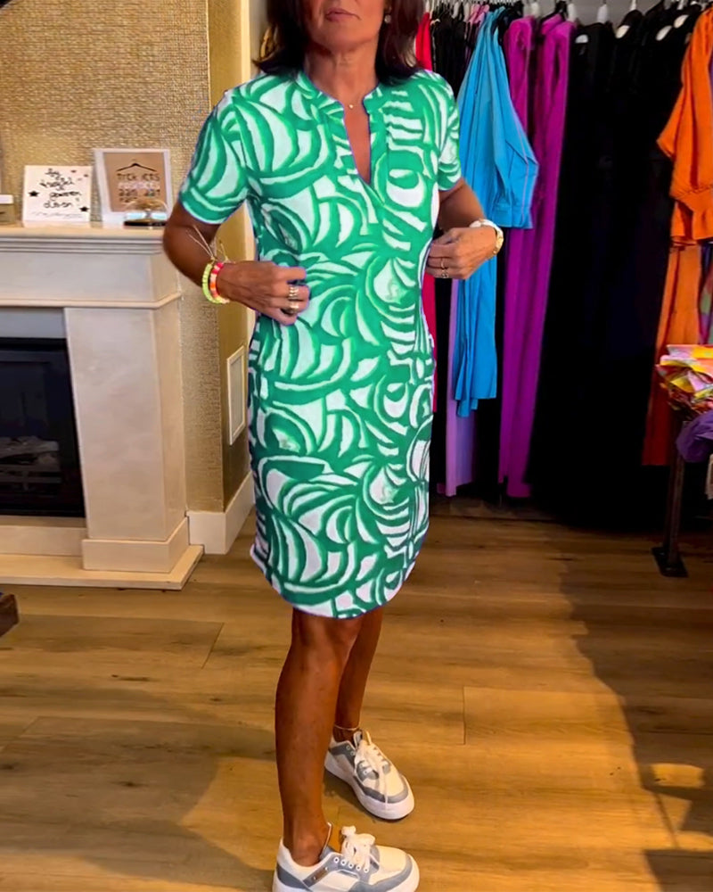 Mira™ - Robe imprimée à décolleté en V