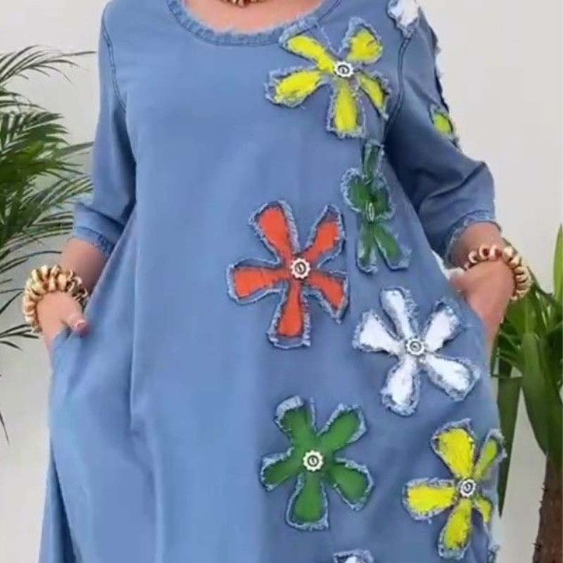 Kalena™ - Robe décontractée avec col rond