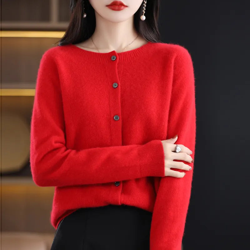 Élina – Gilet doux avec boutons