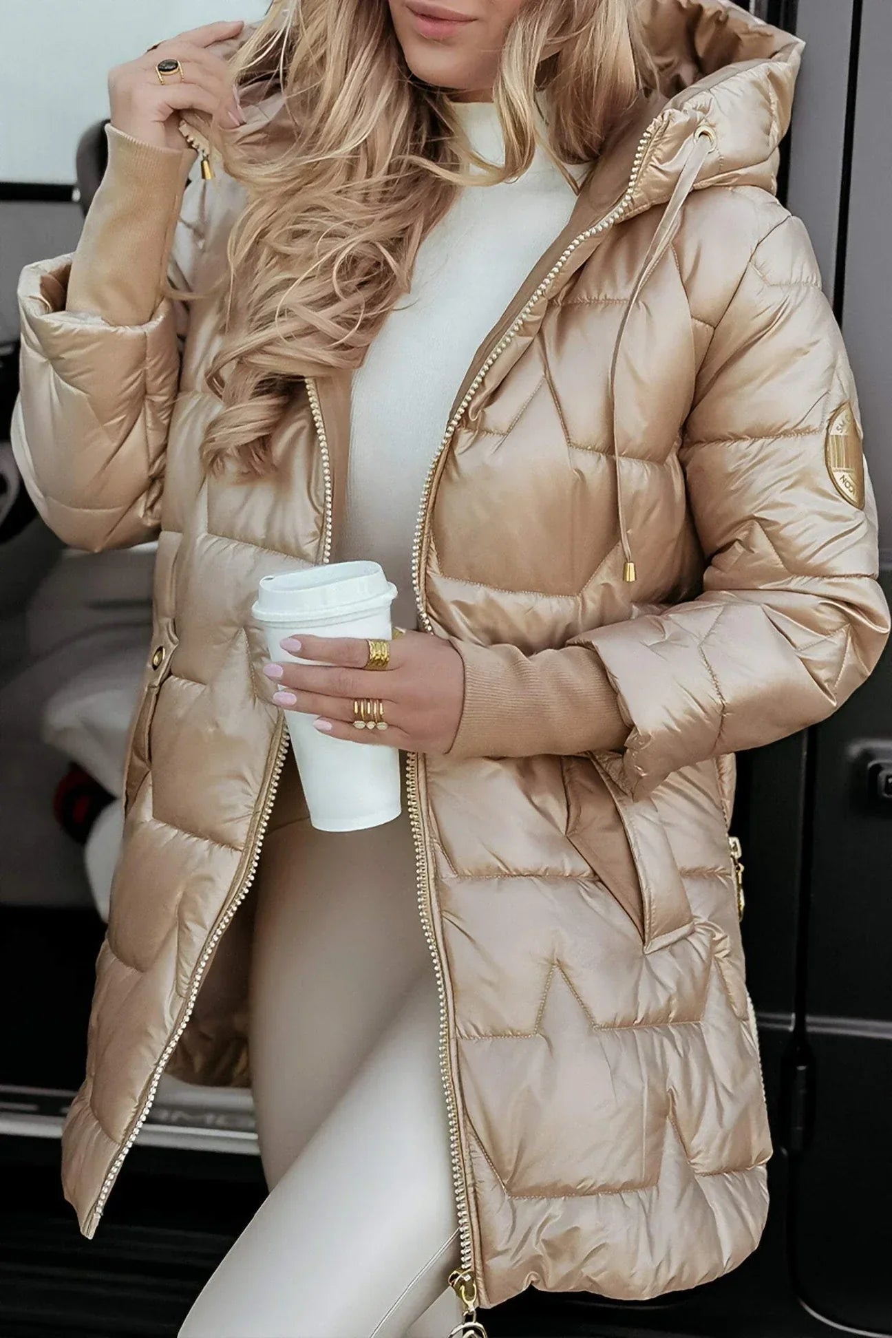 Auriane - Manteau d'Hiver Élégant avec Capuche et Doublure