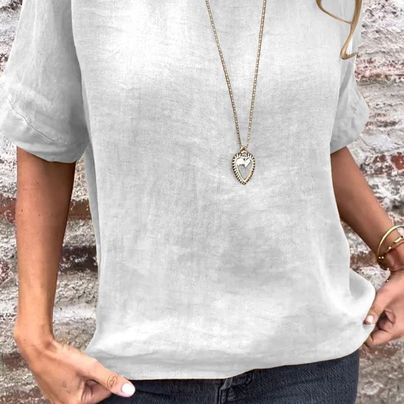 Kira™ - Blouse Décontractée en Coton et Lin