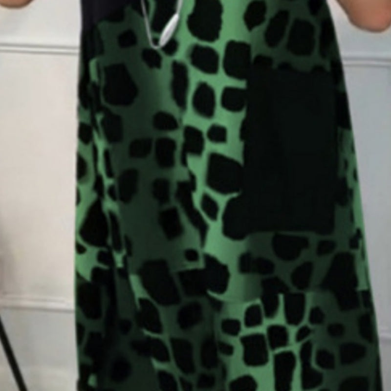 Lisette™ - Robe ample imprimée à col rond et manches courtes