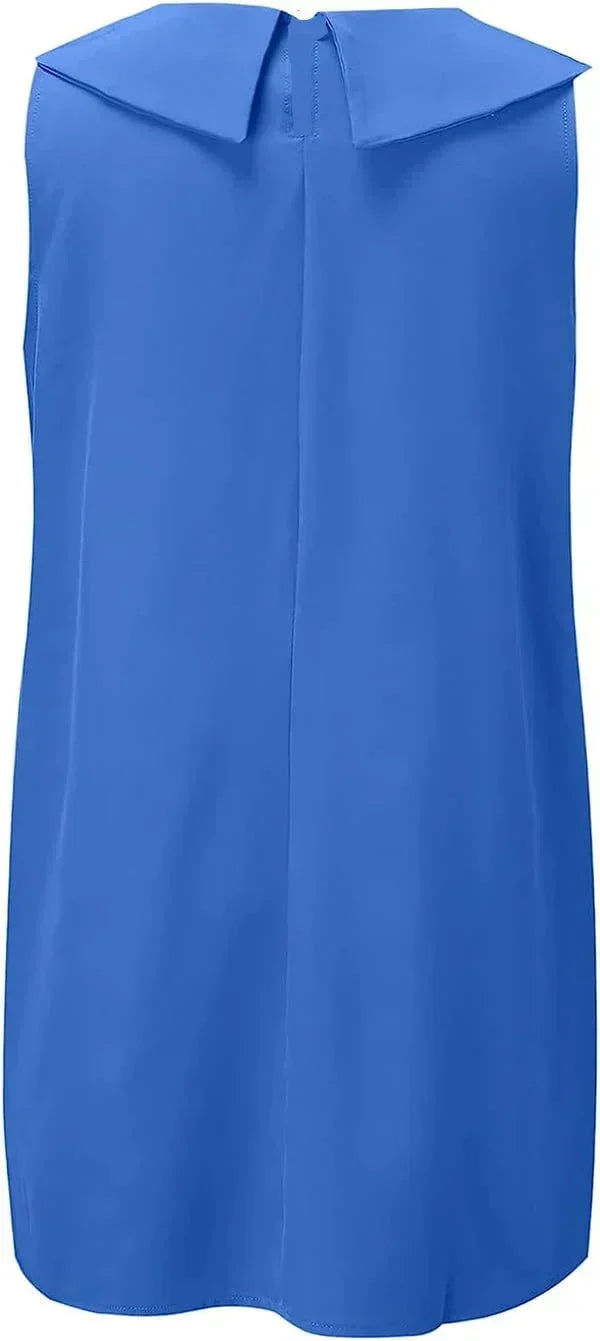 Stella™ - Élégante robe à col montant en coton et lin