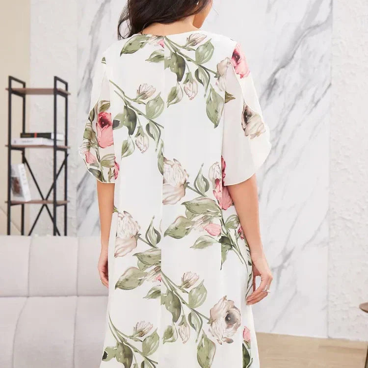 Kalina™ - Robe en mousseline avec pétales de fleurs