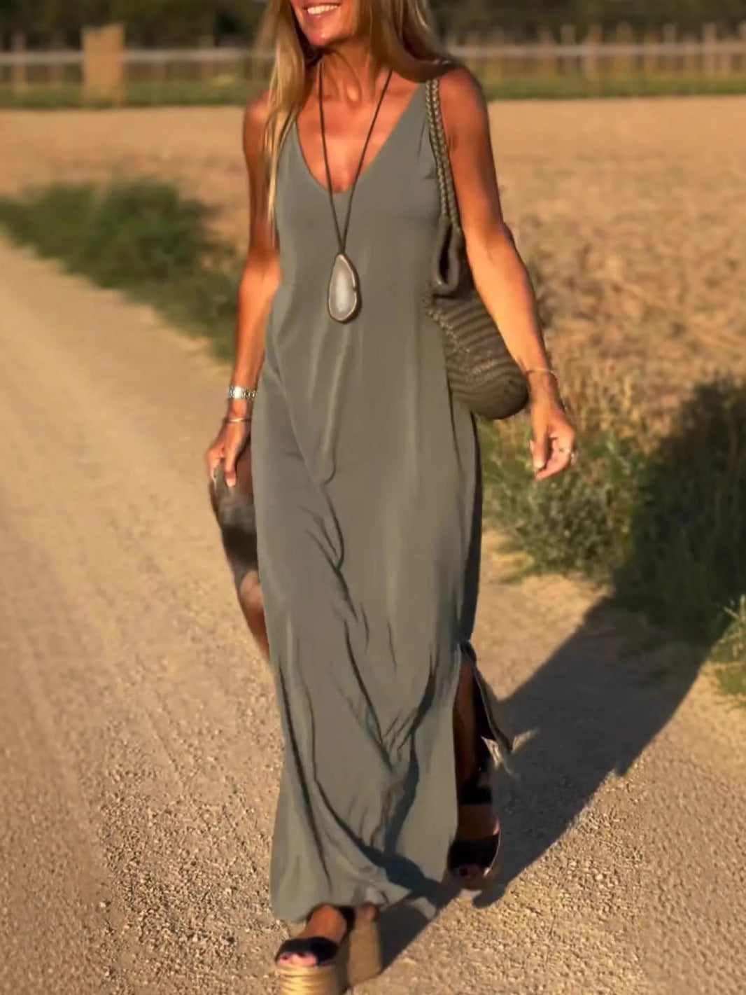 Evelyne - Élégant Robe Longue Sans Manches